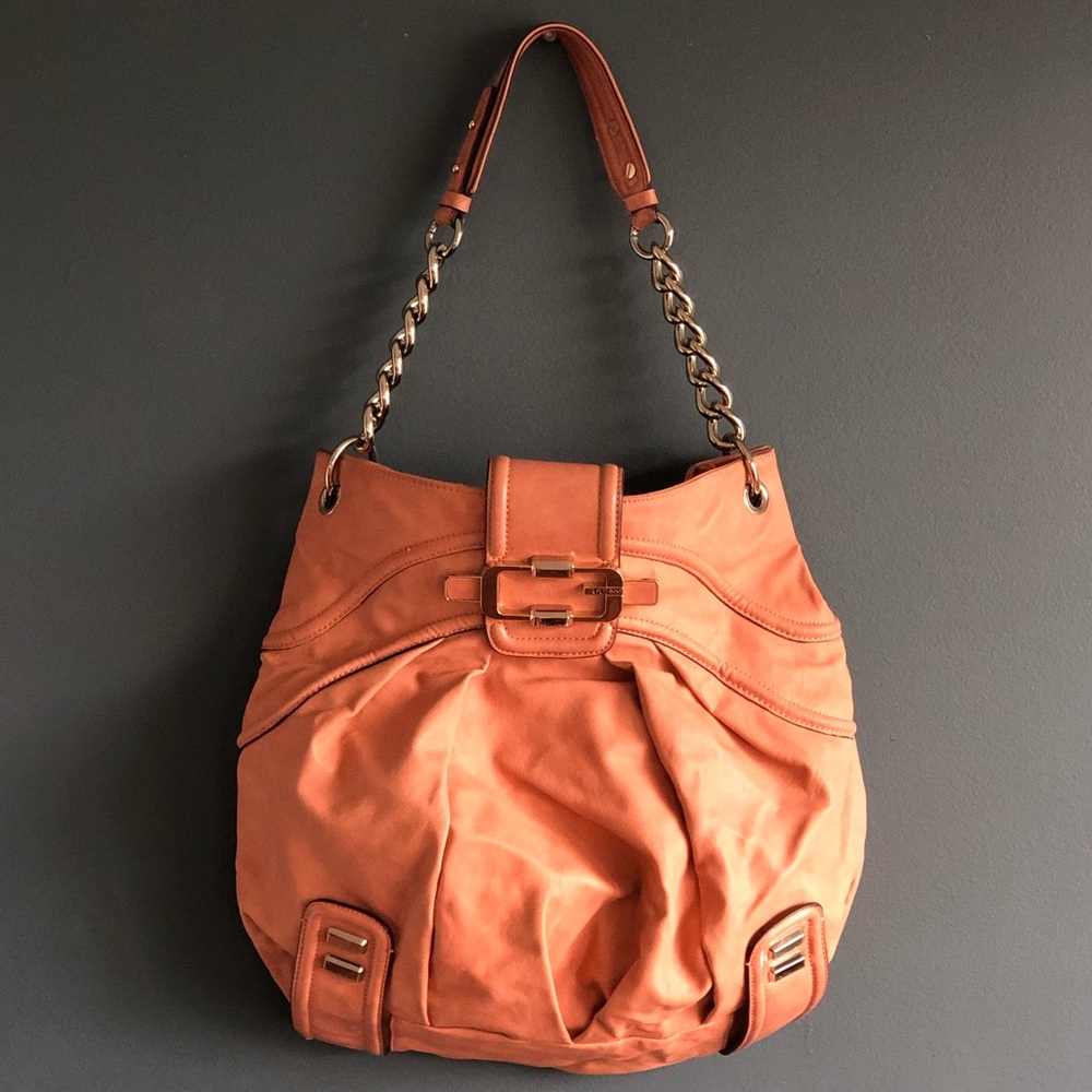 Peach pink gently worn GUESS shoulder bag 👜